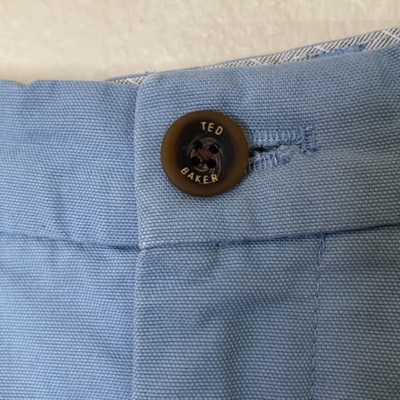 Ted Baker London men’s pleated blue shorts 32 - Picture 2 of 5